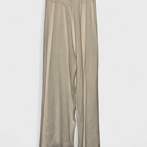 M.J. Carrol Cream Colored Wide Leg Knit Pants - Size XL